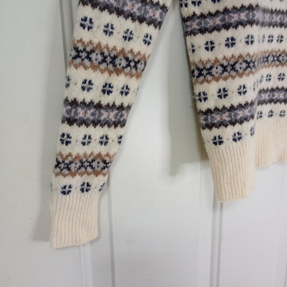 J. Crew Sweater 100% Lambs Wool Womens Size Small Fair Isle - Picture 3 of 10